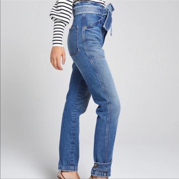 A.L.C Luke High Waist Straight Leg Denim Pants Size 6 - Picture 2 of 11